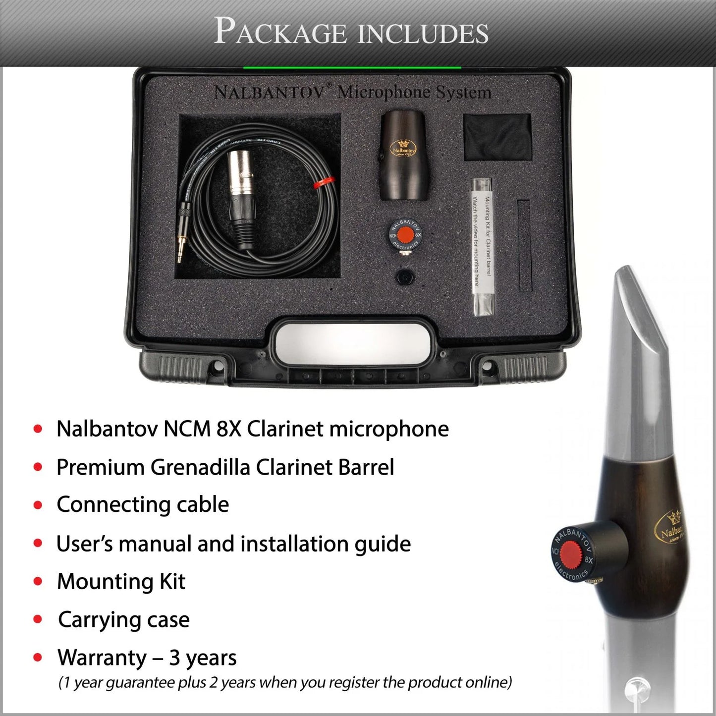 Clarinet Microphone Nalbantov NCM 8X SC set
