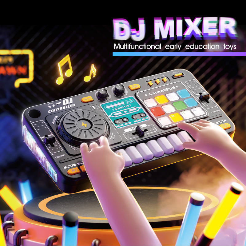 Kids DJ Controller With USB Microphone DJ Mixer