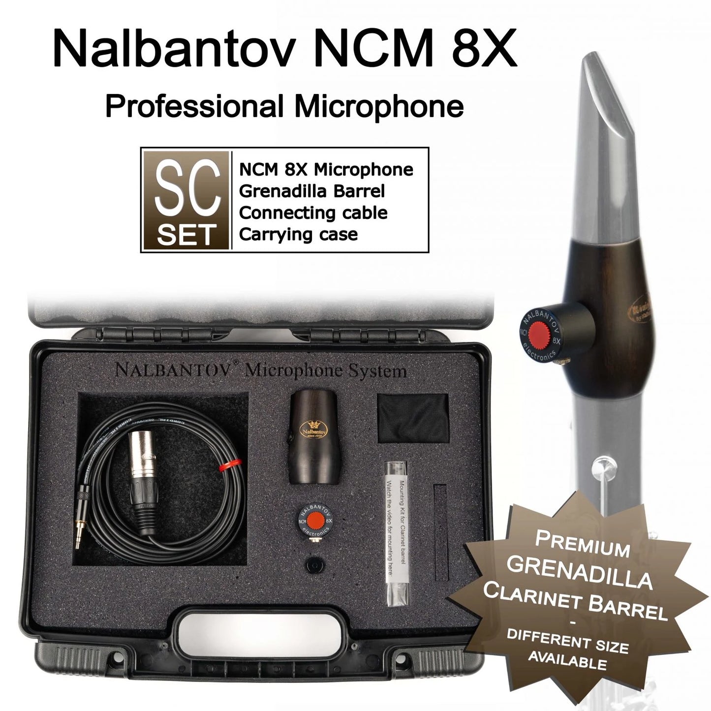 Clarinet Microphone Nalbantov NCM 8X SC set