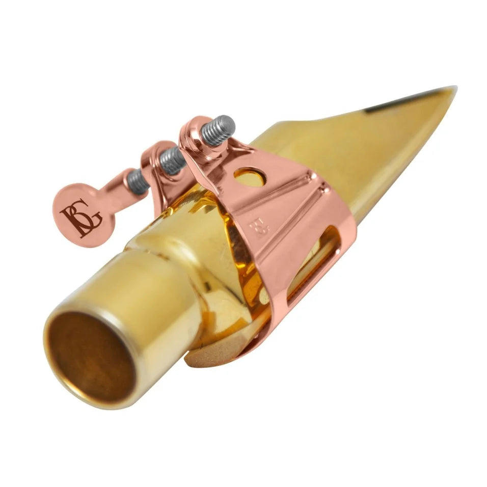 BG Ligature & Cap Universal Metal Jazz, Alto & Tenor Metal MP, Rose Gold