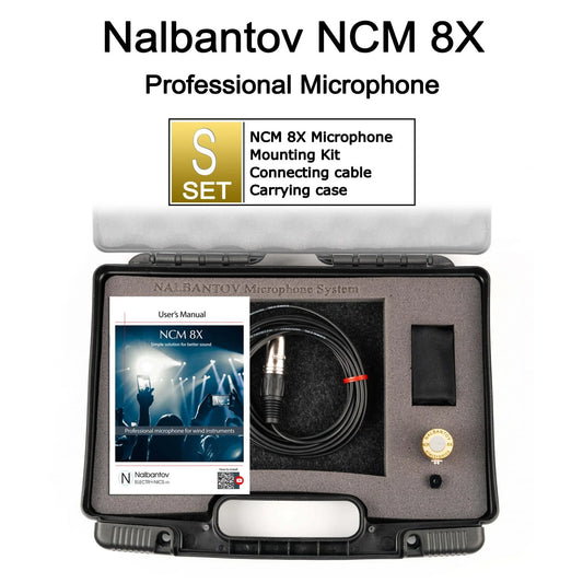 Saxophone Microphone Nalbantov NCM 8X S set – Pickup System, Cable, Mounting Kit