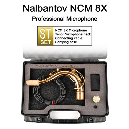 Tenor Saxophone Microphone Nalbantov NCM 8X ST set – Pickup System, Cable, Neck