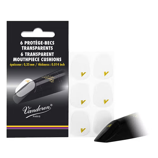 Vandoren Mouthpiece Cushions CLEAR 0.35mm Pack of 6