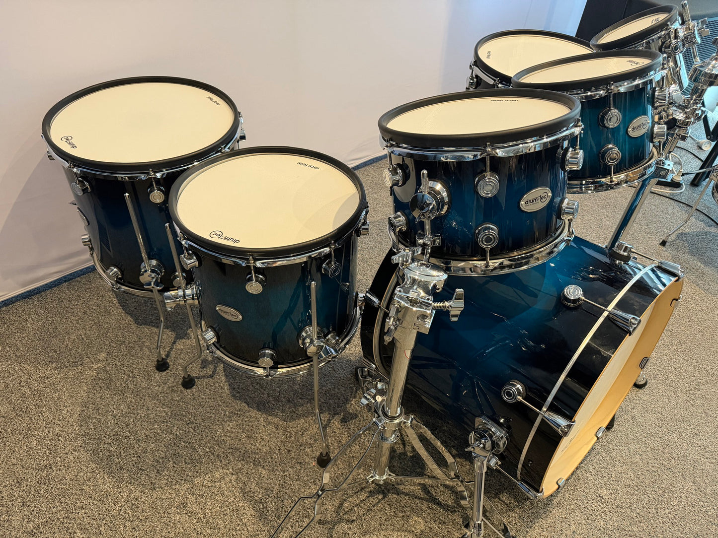 7 Piece Drum-Tec Pro 3 “Studio” Shell Set  Electronic Drums