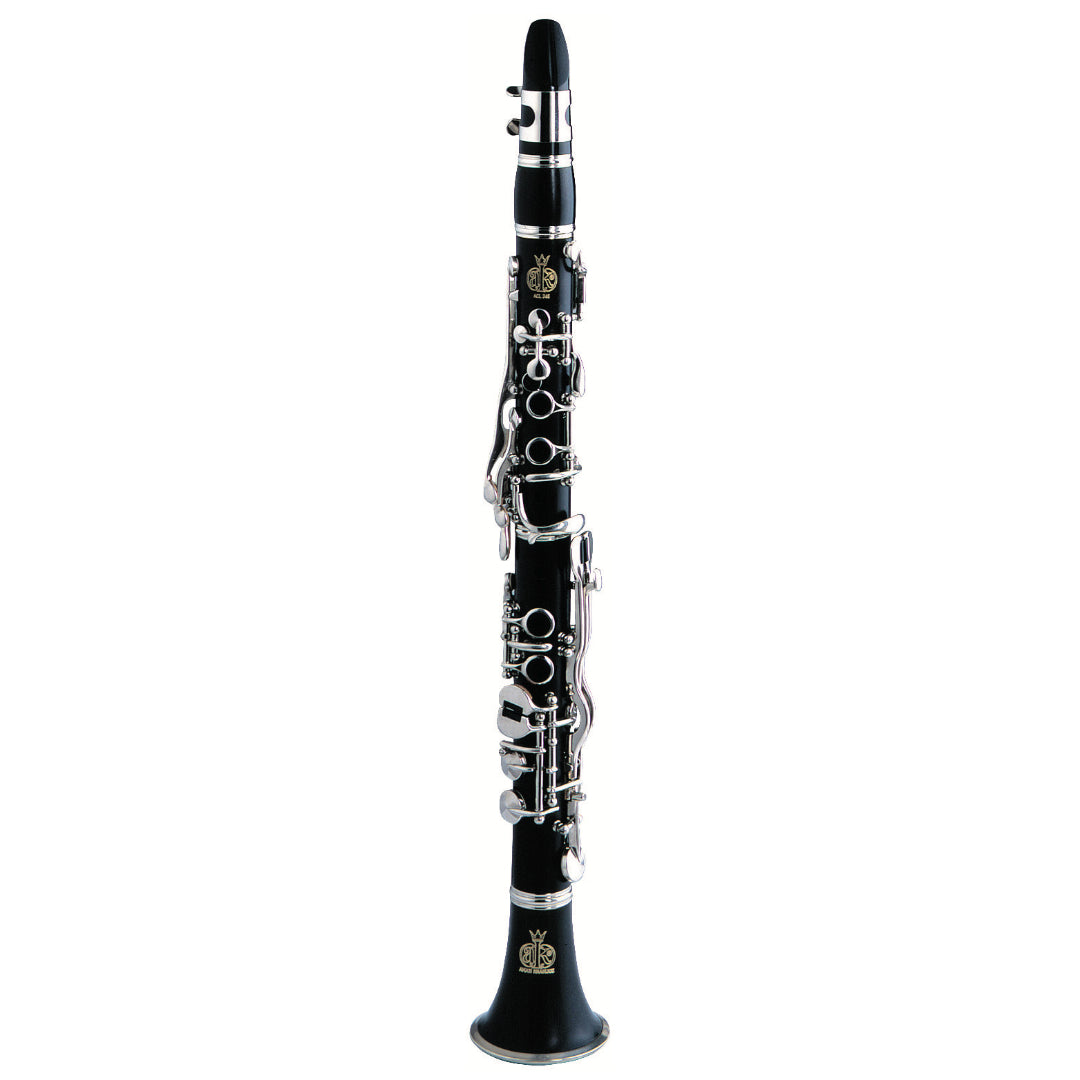 Black clarinet on a white background