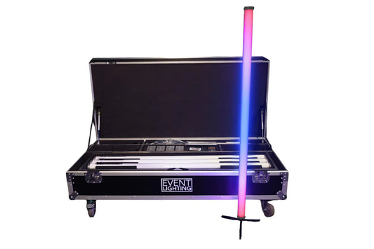 EVENTTUBEKIT - Outdoor LED Tube Package of 8 in a Road Case