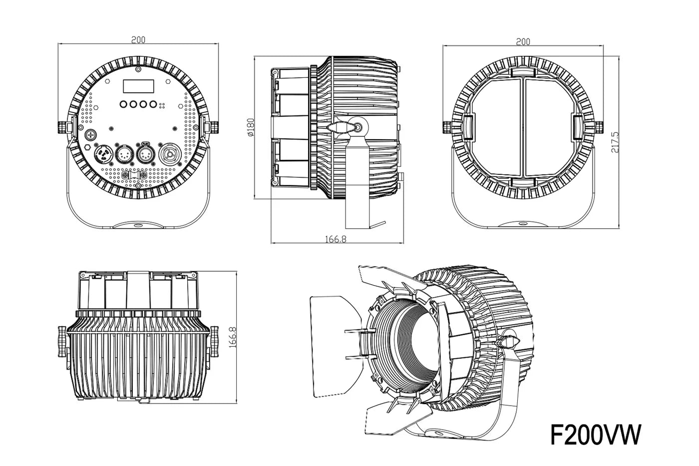 F200VW - Variable White Fresnel with Manual Zoom