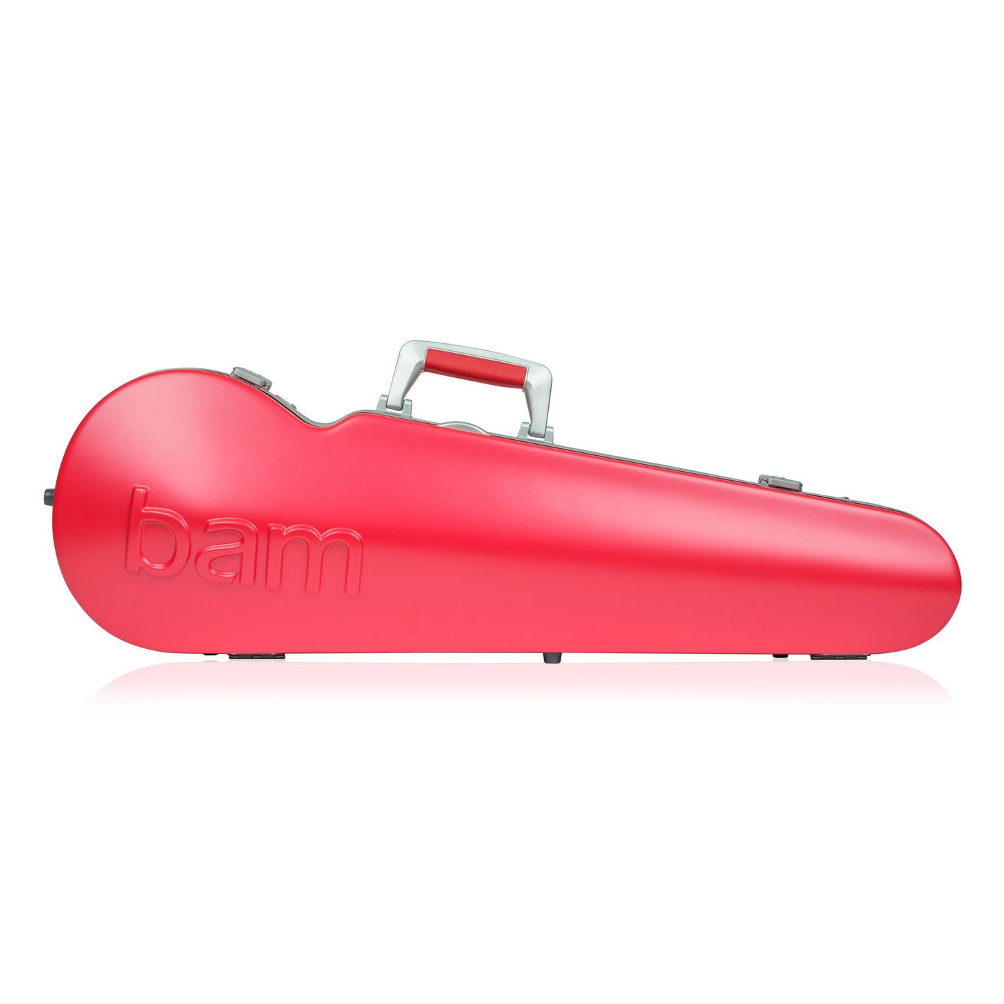 BAM GRAFFITI Hightech Contoured Violin Case - Raspberry Red / Silver Version