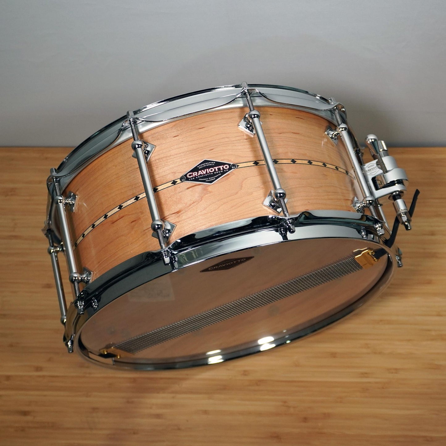 CRAVIOTTO Custom Shop Snare 14 x 6.5 Maple w/Inlay & 45' Edges