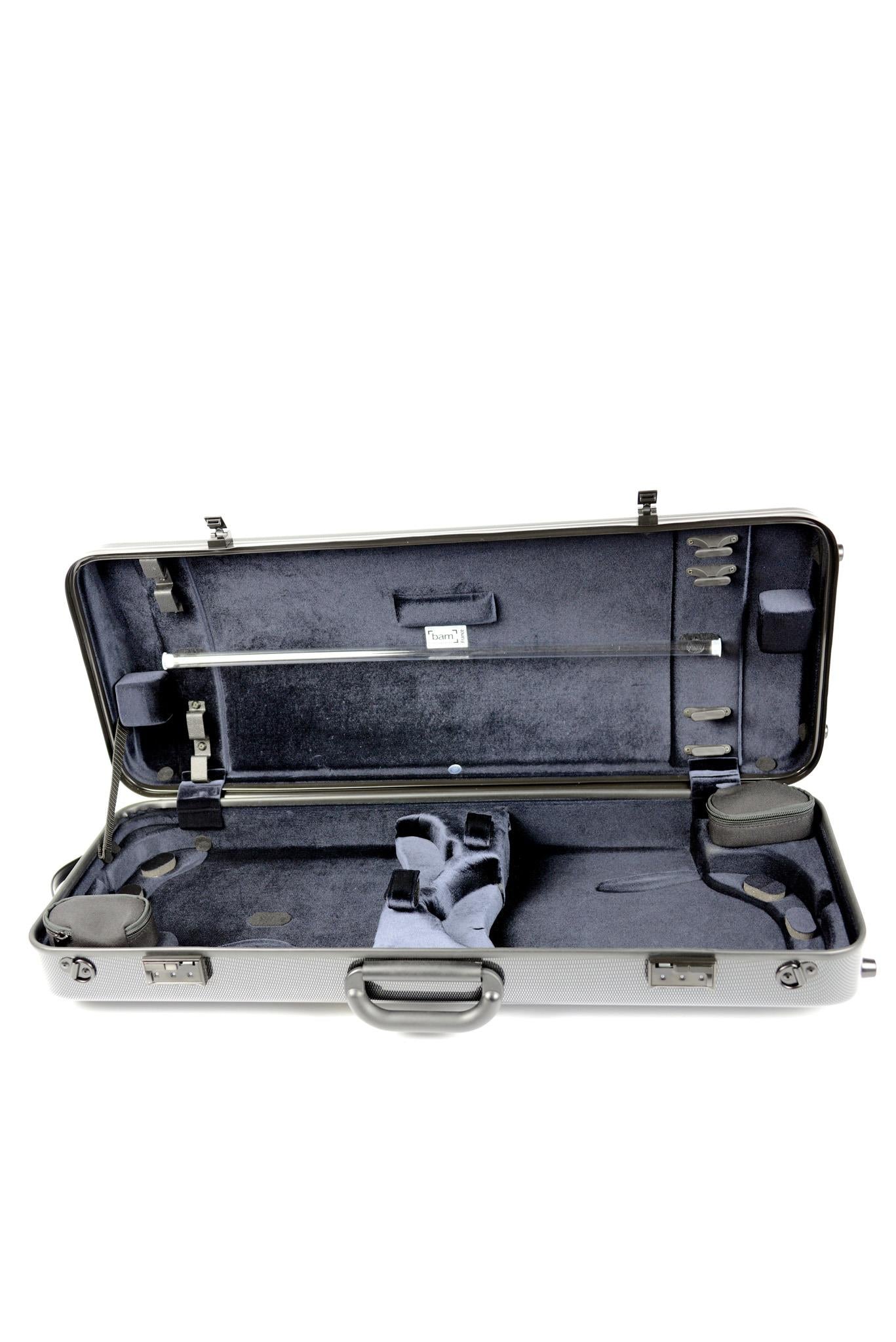 BAM HIGHTECH Two Violin Case - Black Carbon