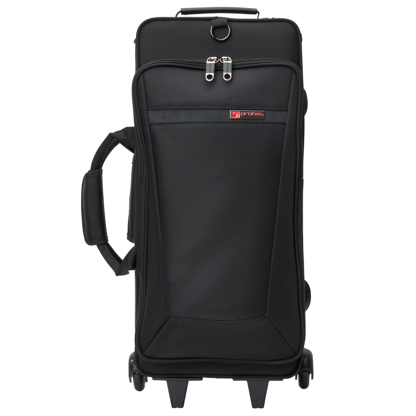 PROTEC iPAC Double Trumpet Case with Wheels - Black