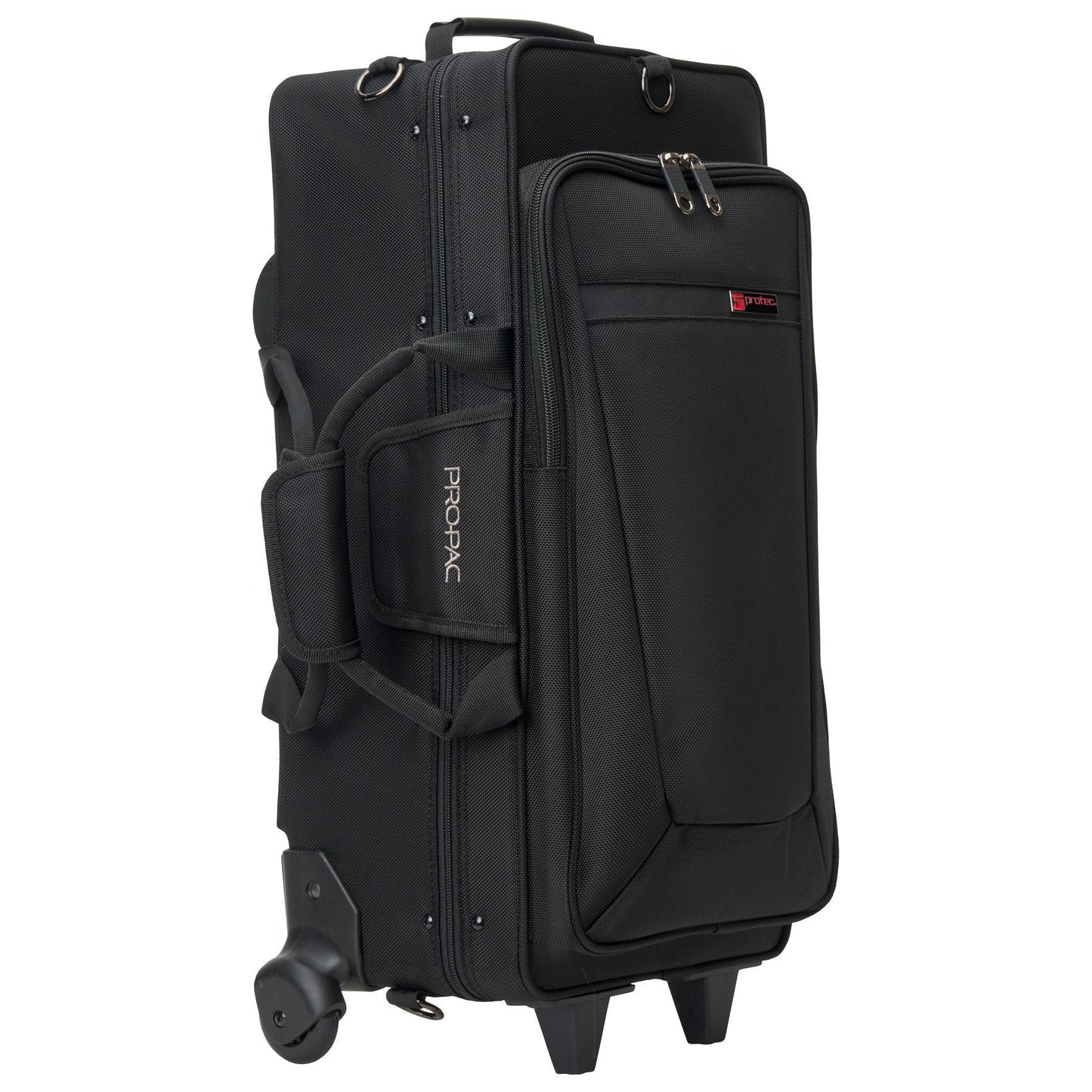 PROTEC iPAC Double Trumpet Case with Wheels - Black