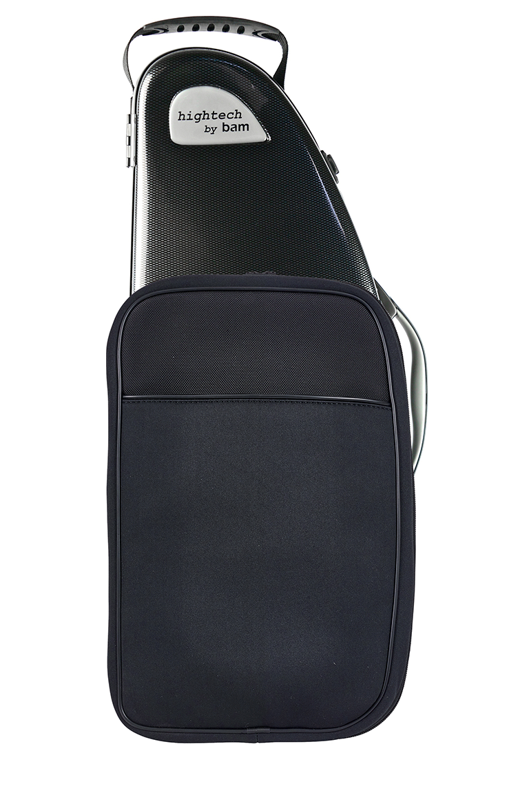 BAM HIGHTECH Alto Sax Case with Pocket - Black Carbon