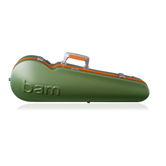 BAM GRAFFITI Hightech Contoured Violin Case - Green / Orange Version