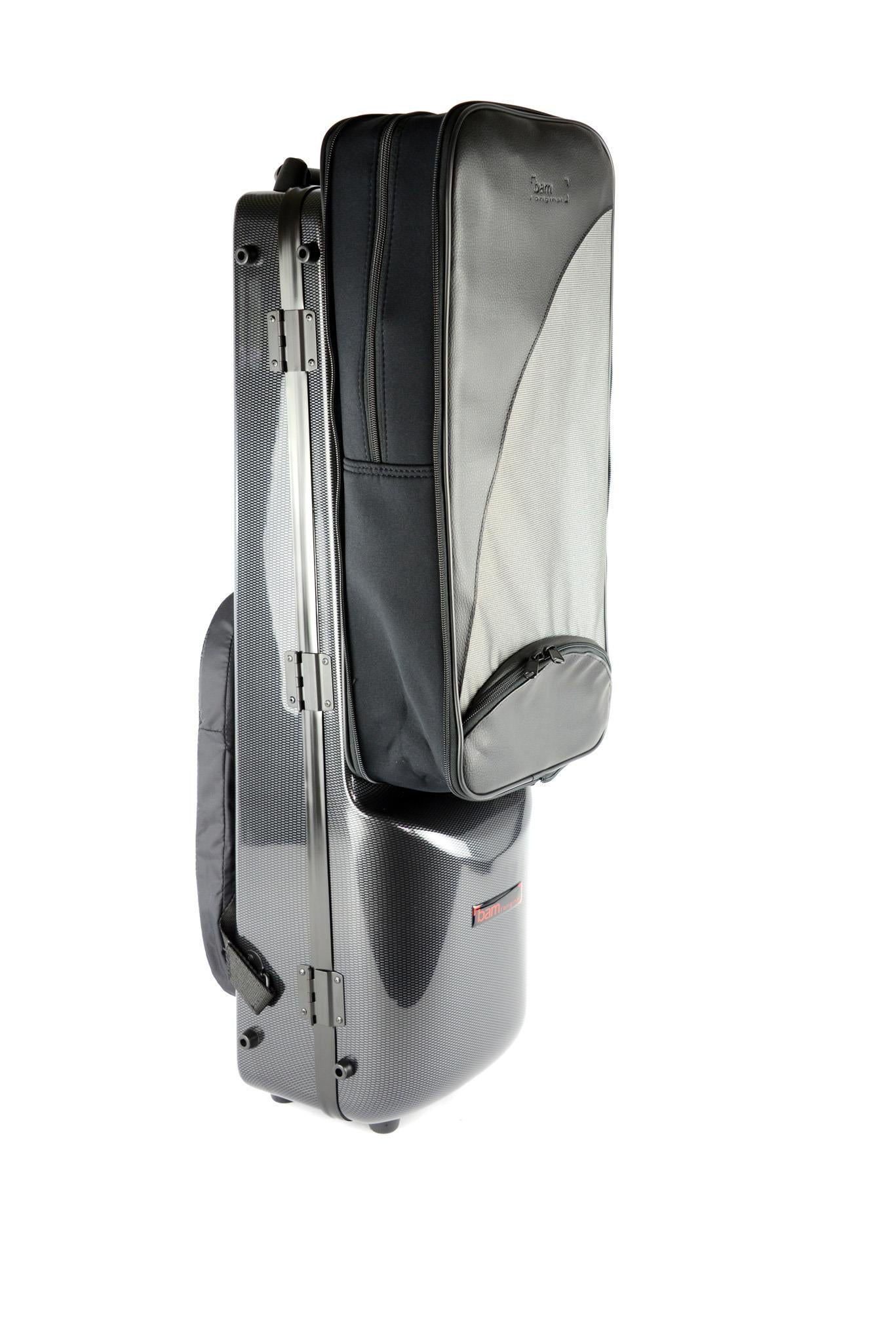 BAM HIGHTECH Bass Clarinet to Low C + Classic Bb/A Clarinet Case - Black Carbon