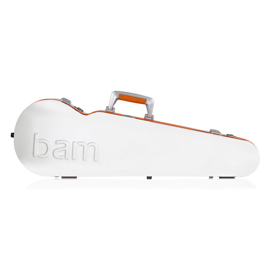 BAM GRAFFITI Hightech Contoured Violin Case - White / Orange Version