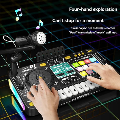 Kids DJ Controller With USB Microphone DJ Mixer