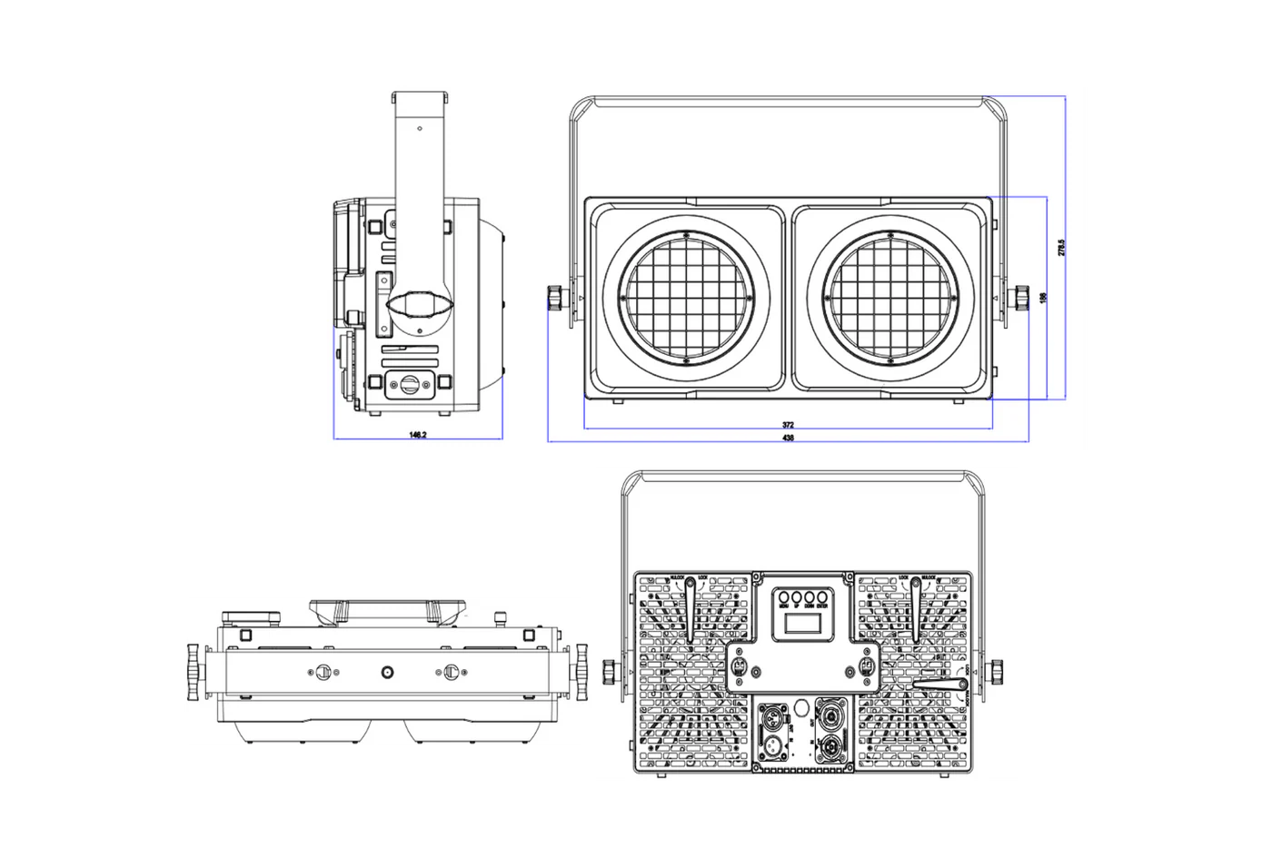 HYBRICK-BL - IP65 Variable White Blinder with Interlocking Housing
