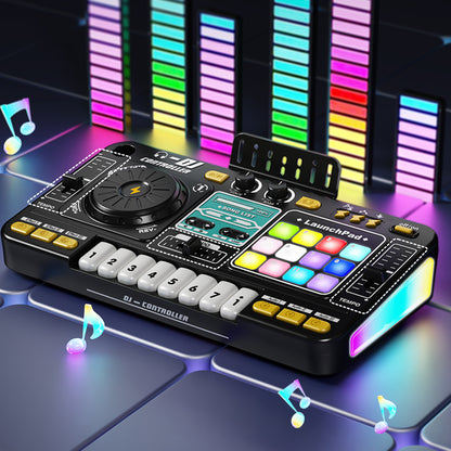 Kids DJ Controller With USB Microphone DJ Mixer