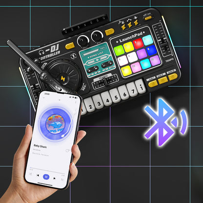 Kids DJ Controller With USB Microphone DJ Mixer