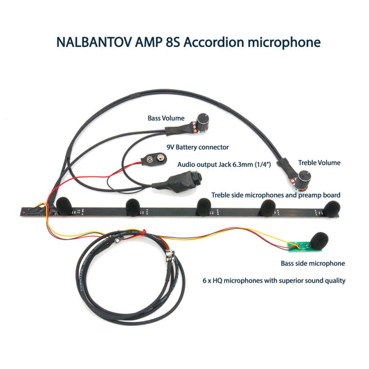 Accordion Microphone Pickup System Nalbantov AMP 8S with superior sound quality