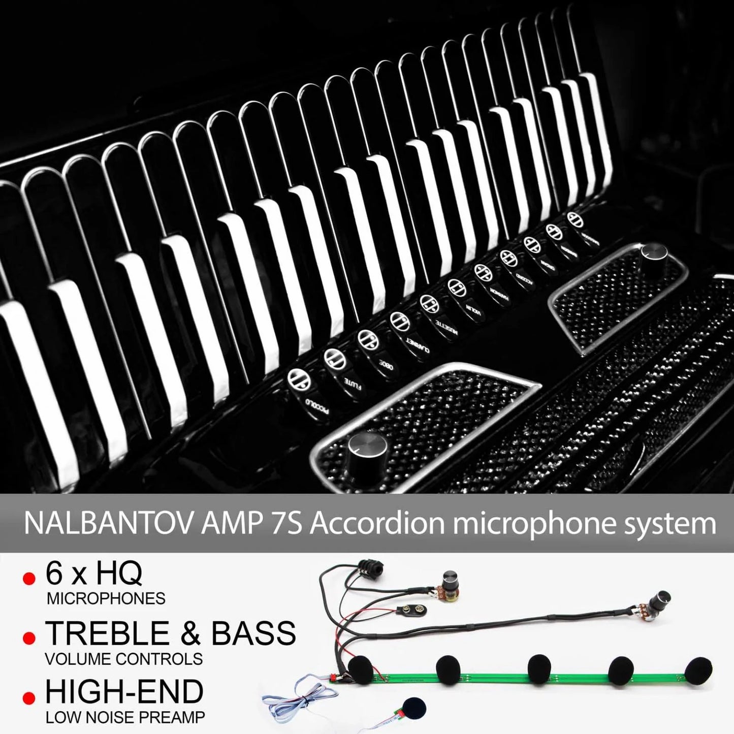 Accordion Microphone Pickup System Nalbantov AMP 7S with superior sound quality