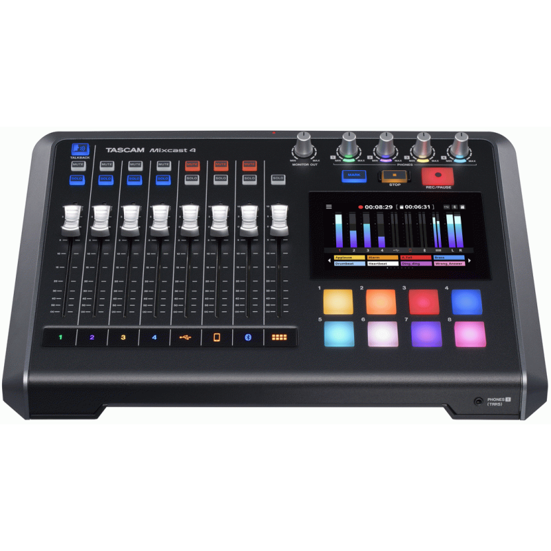 TASCAM MIXCAST 4 PODCAST MIXER W/REC & USB INTF