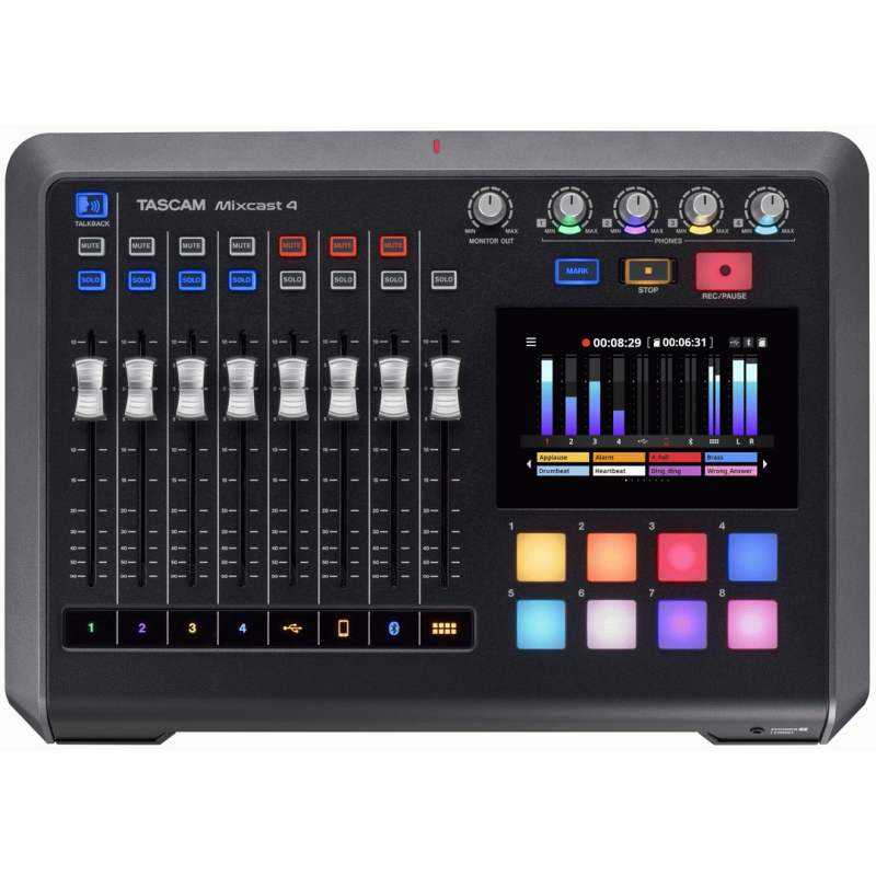 TASCAM MIXCAST 4 PODCAST MIXER W/REC & USB INTF