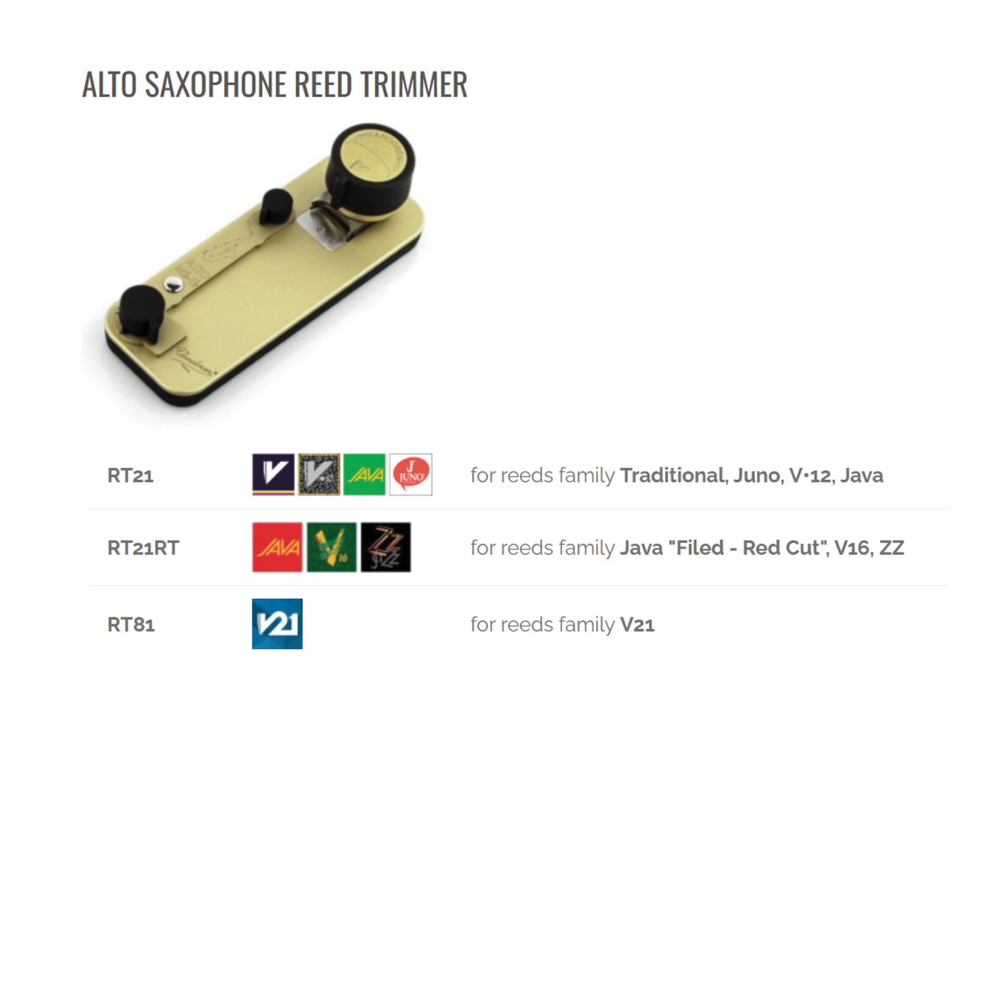 Vandoren Reed Trimmer Alto Saxophone